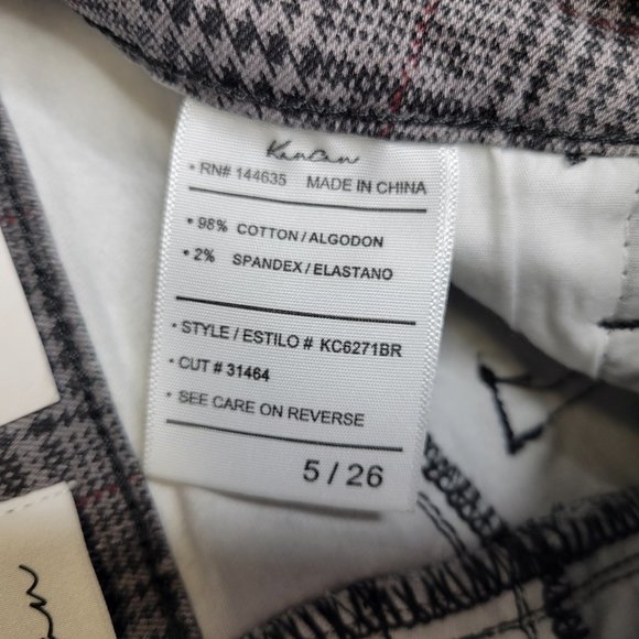 Kancan Women's Junior's Size 5 Jeans Gray Plaid Button Fly - Picture 8 of 8